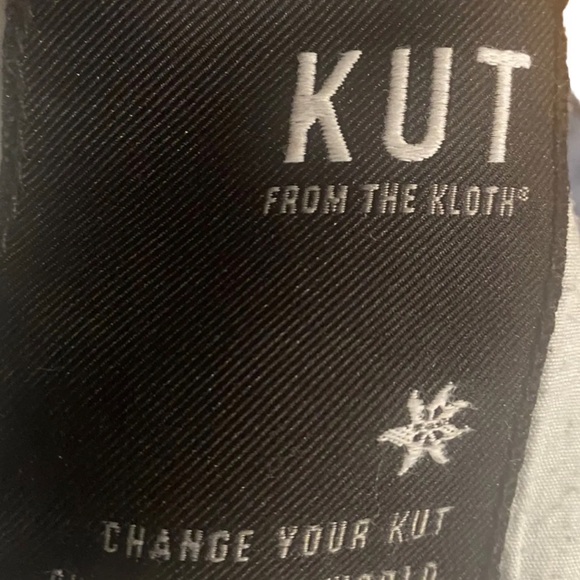 KUT FROM THE KLOTH Straight Leg Distressed Raw Hem Ankle Jeans Womens Size 12 - Picture 5 of 6